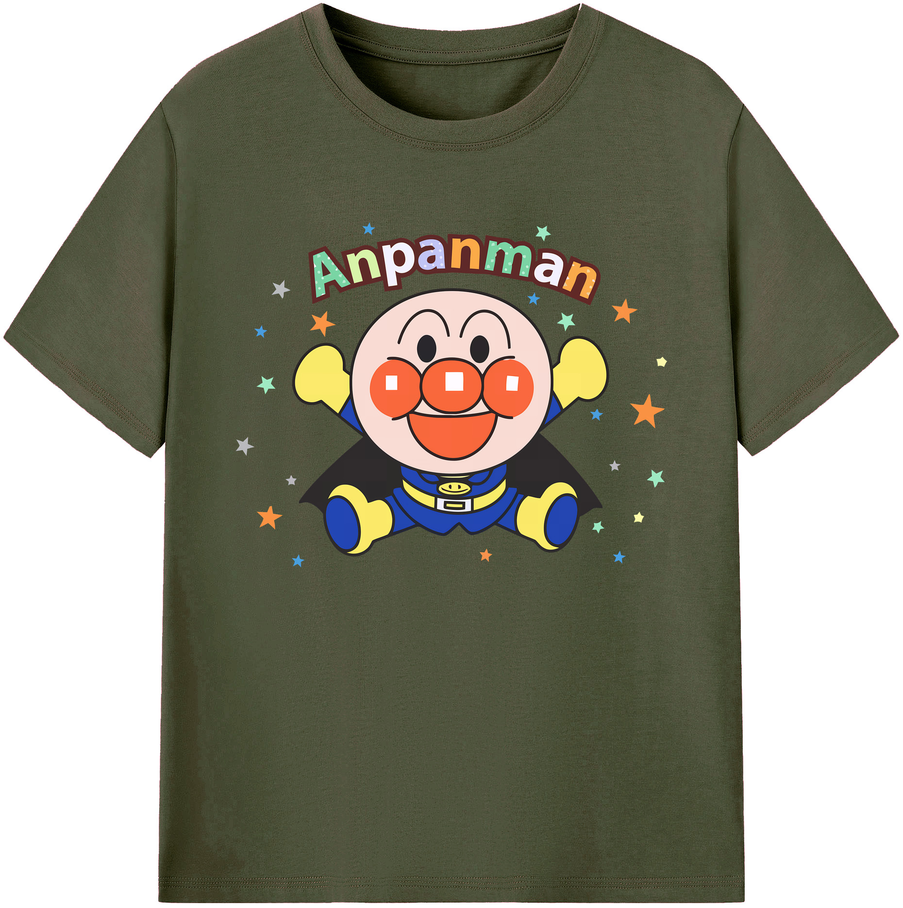 （画像用） アンパンマン Anpanman 綿100％ メンズ半袖Tシャツ｜肌触りやわらか＆通気性